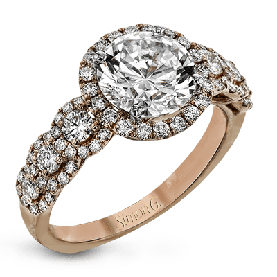 ZR1494 Engagement Ring in 14k Gold with Diamonds