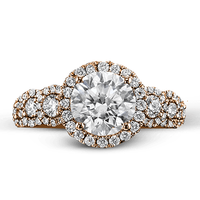 ZR1494 Engagement Ring in 14k Gold with Diamonds