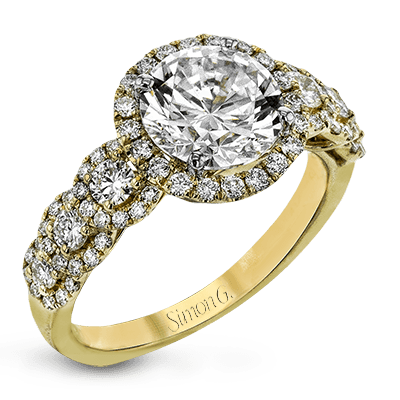 ZR1494 Engagement Ring in 14k Gold with Diamonds