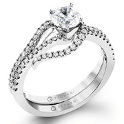 ZR1497 Wedding Set in 14k Gold with Diamonds