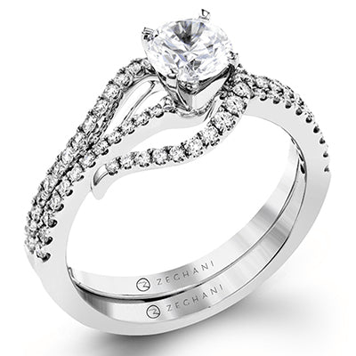 ZR1497 Wedding Set in 14k Gold with Diamonds