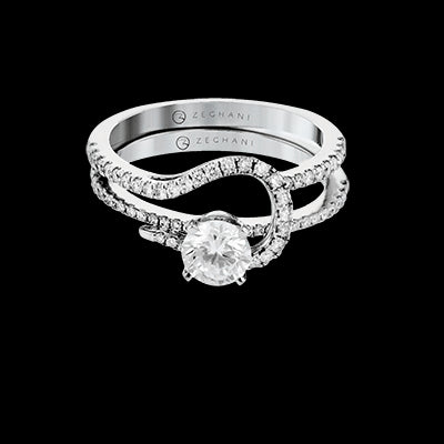 ZR1497 Wedding Set in 14k Gold with Diamonds