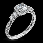 ZR1500 Engagement Ring in 14k Gold with Diamonds