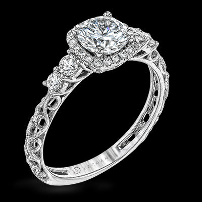 ZR1500 Engagement Ring in 14k Gold with Diamonds