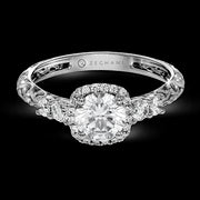 ZR1500 Engagement Ring in 14k Gold with Diamonds