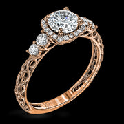 ZR1500 Engagement Ring in 14k Gold with Diamonds