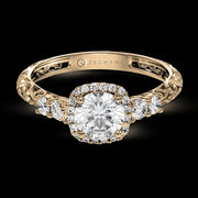 ZR1500 Engagement Ring in 14k Gold with Diamonds