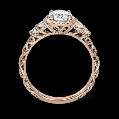 ZR1500 Engagement Ring in 14k Gold with Diamonds