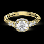 ZR1500 Engagement Ring in 14k Gold with Diamonds
