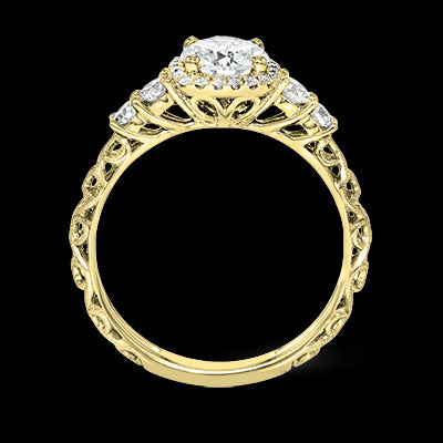 ZR1500 Engagement Ring in 14k Gold with Diamonds