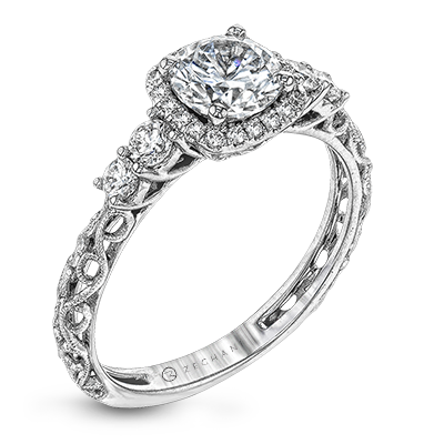 ZR1500 Engagement Ring in 14k Gold with Diamonds