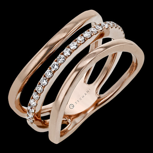 ZR1507 Right Hand Ring in 14k Gold with Diamonds