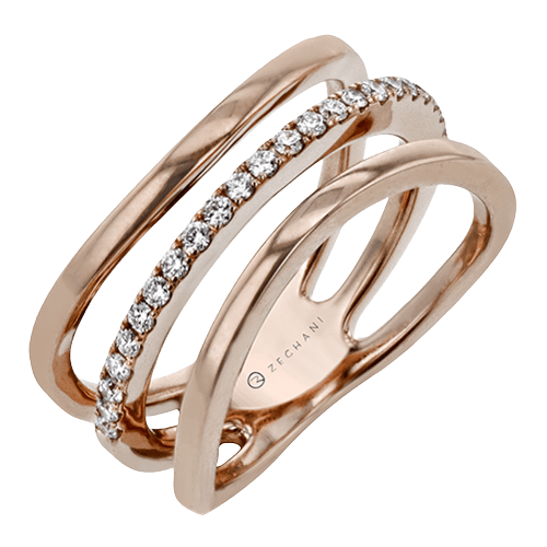 ZR1507 Right Hand Ring in 14k Gold with Diamonds