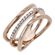 ZR1507 Right Hand Ring in 14k Gold with Diamonds