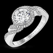 ZR1508 Engagement Ring in 14k Gold with Diamonds