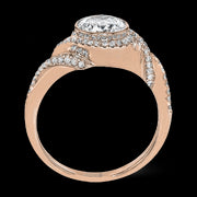 ZR1508 Engagement Ring in 14k Gold with Diamonds