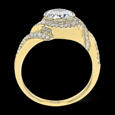 ZR1508 Engagement Ring in 14k Gold with Diamonds