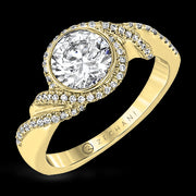ZR1508 Engagement Ring in 14k Gold with Diamonds