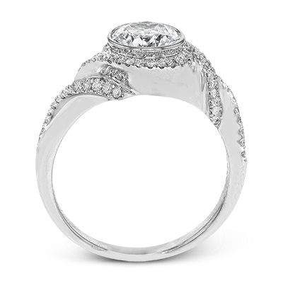 ZR1508 Engagement Ring in 14k Gold with Diamonds