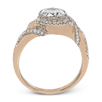 ZR1508 Engagement Ring in 14k Gold with Diamonds