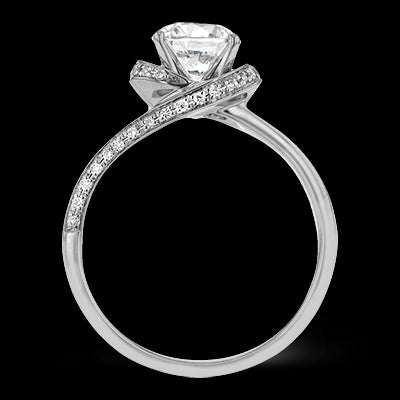 ZR1509 Engagement Ring in 14k Gold with Diamonds