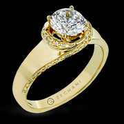ZR1509 Engagement Ring in 14k Gold with Diamonds