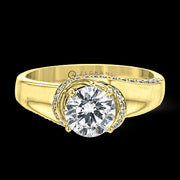 ZR1509 Engagement Ring in 14k Gold with Diamonds