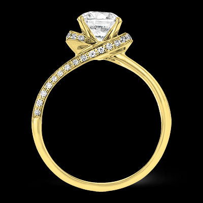 ZR1509 Engagement Ring in 14k Gold with Diamonds