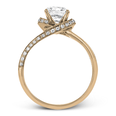 ZR1509 Engagement Ring in 14k Gold with Diamonds
