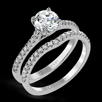 ZR1517 Wedding Set in 14k Gold with Diamonds