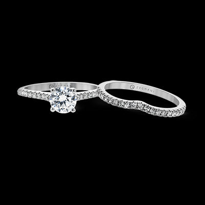 ZR1517 Wedding Set in 14k Gold with Diamonds
