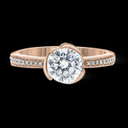 ZR1528 Engagement Ring in 14k Gold with Diamonds