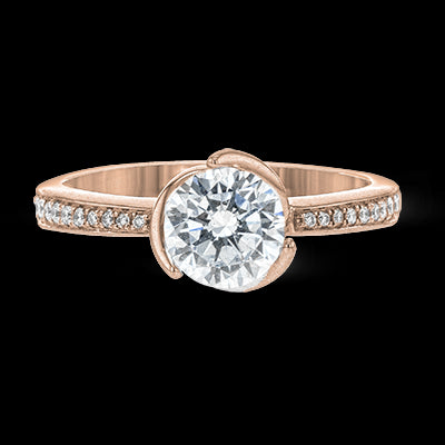 ZR1528 Engagement Ring in 14k Gold with Diamonds