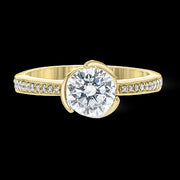 ZR1528 Engagement Ring in 14k Gold with Diamonds