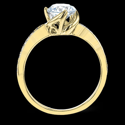 ZR1528 Engagement Ring in 14k Gold with Diamonds