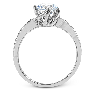 ZR1528 Engagement Ring in 14k Gold with Diamonds