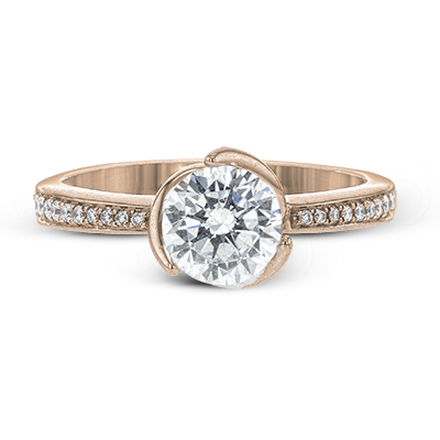 ZR1528 Engagement Ring in 14k Gold with Diamonds