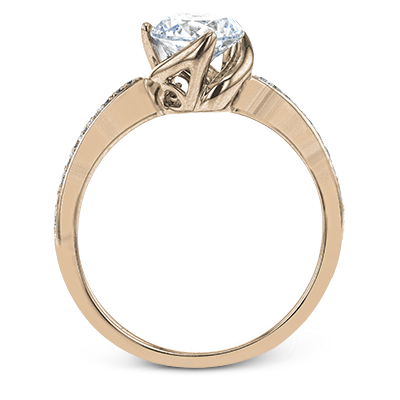 ZR1528 Engagement Ring in 14k Gold with Diamonds