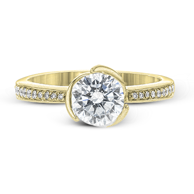 ZR1528 Engagement Ring in 14k Gold with Diamonds