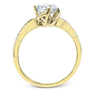 ZR1528 Engagement Ring in 14k Gold with Diamonds