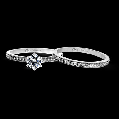 ZR1529 Wedding Set in 14k Gold with Diamonds