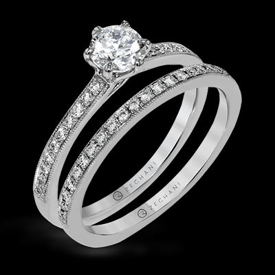 ZR1529 Wedding Set in 14k Gold with Diamonds