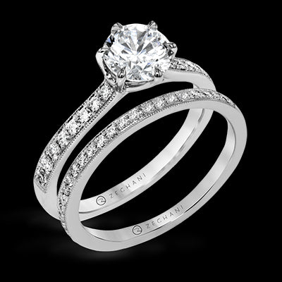 ZR1530 Wedding Set in 14k Gold with Diamonds