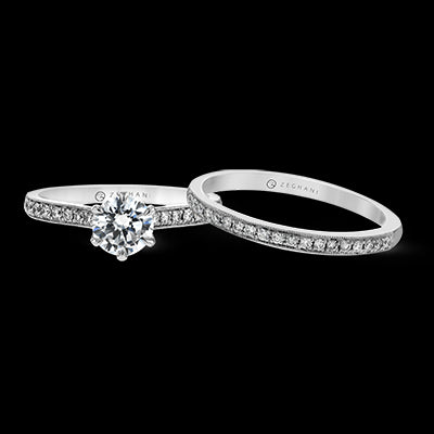 ZR1530 Wedding Set in 14k Gold with Diamonds