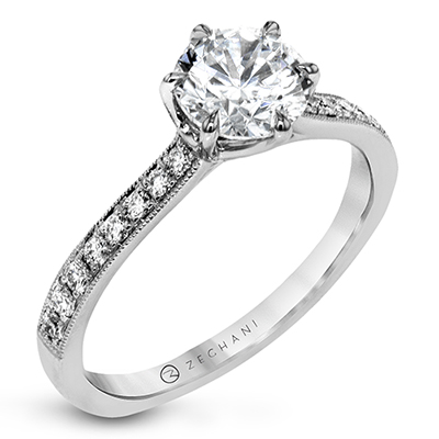 ZR1530 Wedding Set in 14k Gold with Diamonds