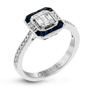 ZR1555 Color Ring in 14k Gold with Diamonds
