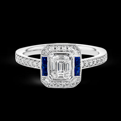 ZR1557 Color Ring in 14k Gold with Diamonds