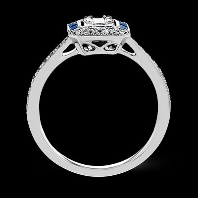 ZR1557 Color Ring in 14k Gold with Diamonds