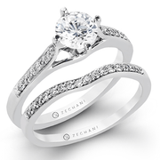 ZR155 Wedding Set in 14k Gold with Diamonds