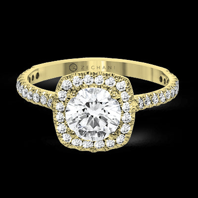 ZR1562 Engagement Ring in 14k Gold with Diamonds